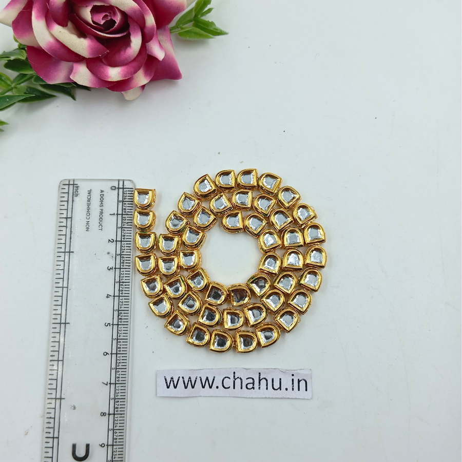 Mini D Shape Kundan Line (NO-136)