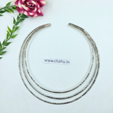 Silver 3 Layer Hasli - Pack Of 1 Piece