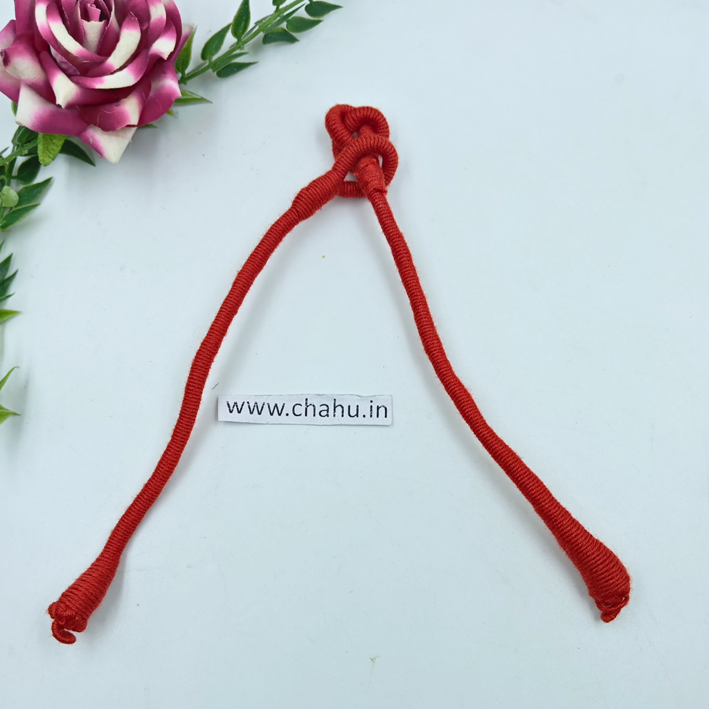Red Cotton Thread Nackrope Dori  -  3 Pieces