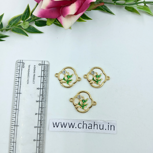 Golden White Tree Charms - 5 Pieces
