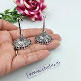 Antique Silver Dome Jhumka - 10 Pairs