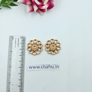 White Flower Type  Kundan stone - 10 Pieces