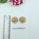 White Flower Type  Kundan stone - 10 Pieces