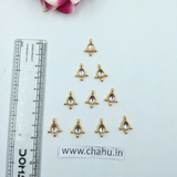 White Makii Kundan - 10 Pieces