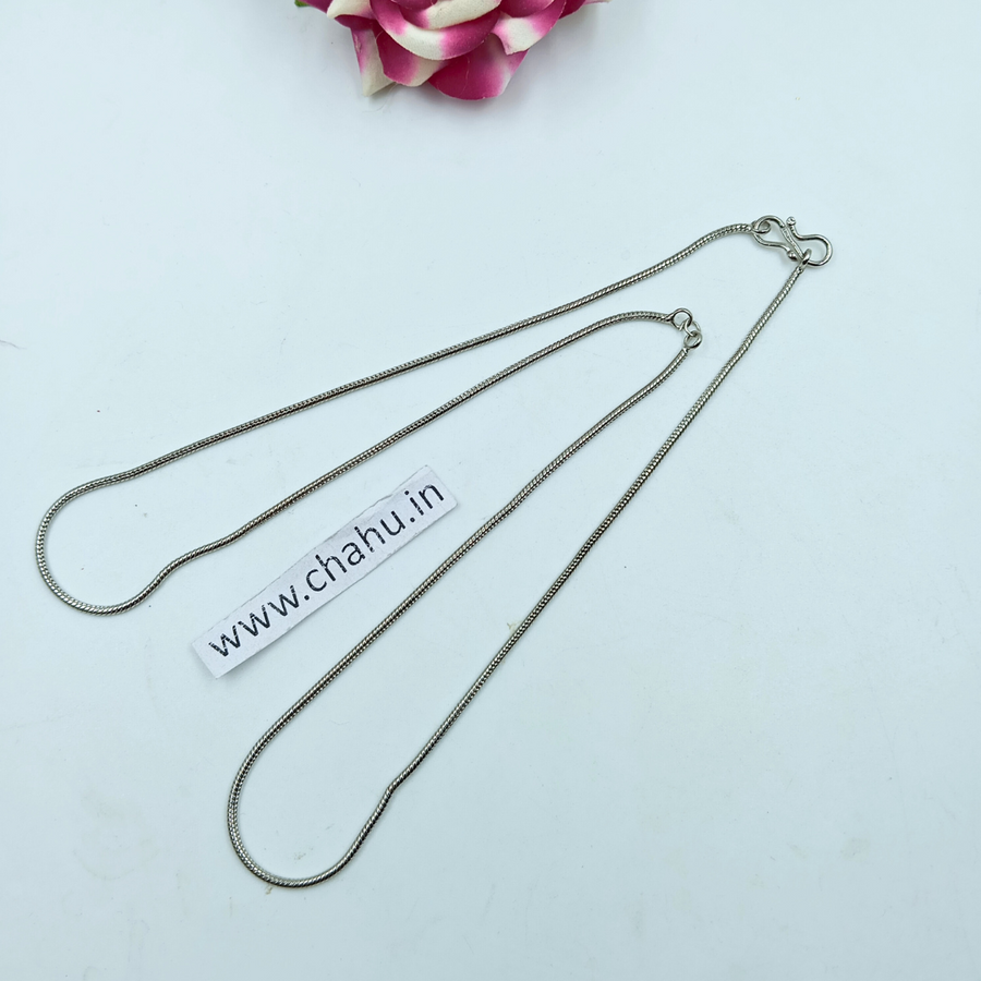 Silver Simple S Hooks Chain - Pack of 10 Pieces