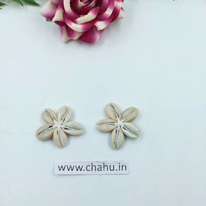 White Cowrie Flower - 10 Peices