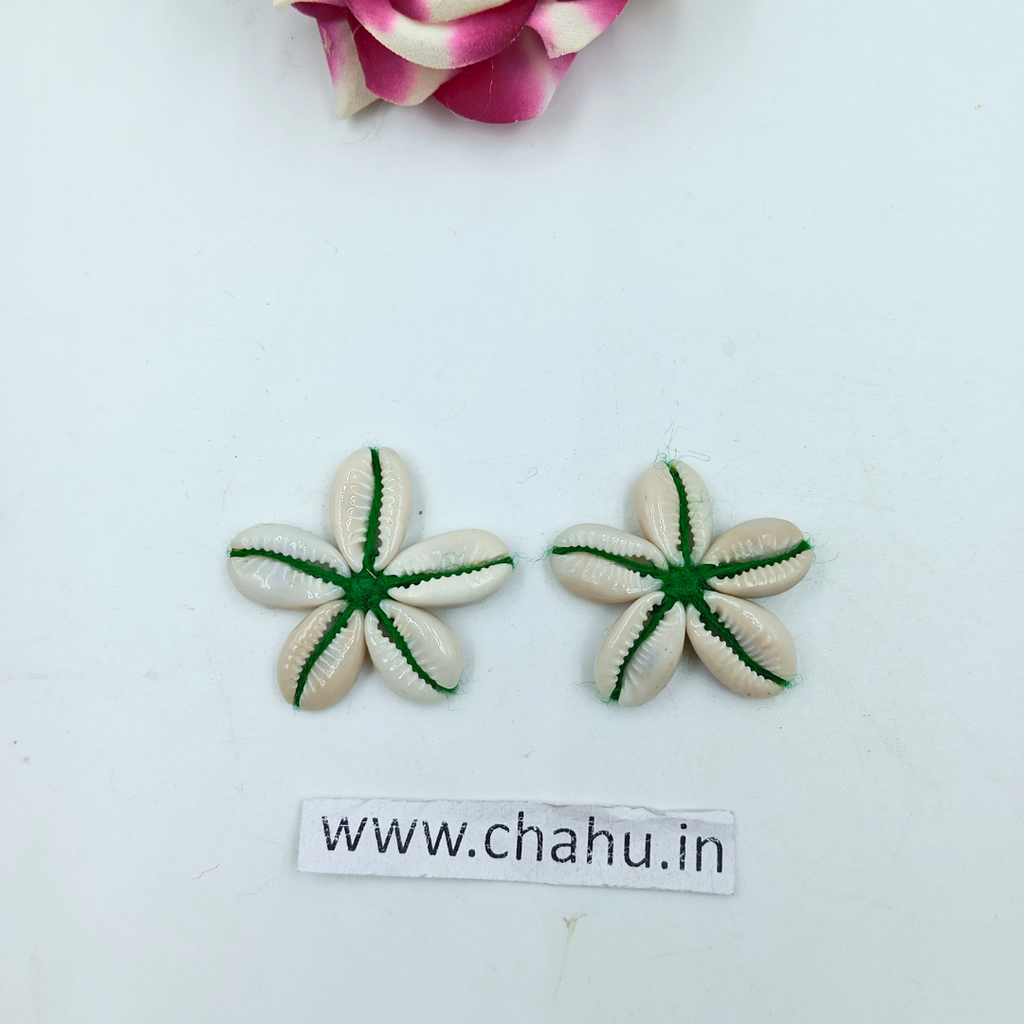 Green Cowrie Flower - 10 Peices