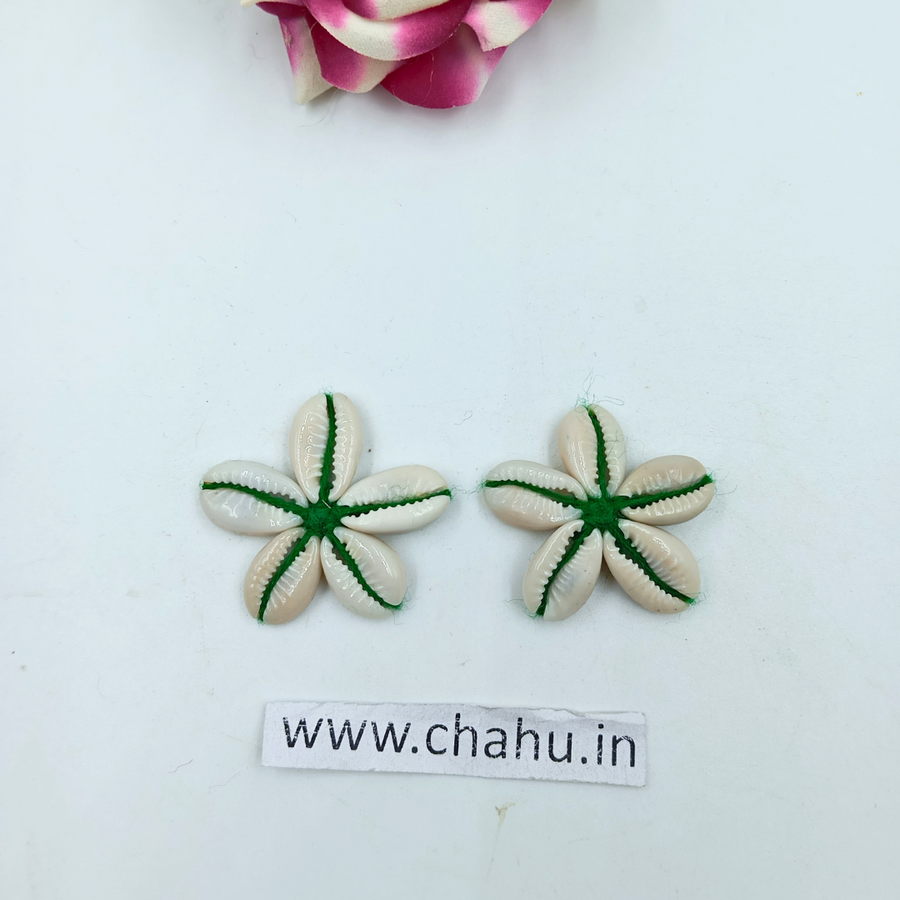 Green Cowrie Flower - 10 Peices