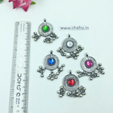 Multi Oxidized Round Pendant  - Pack Of 10 Pieces