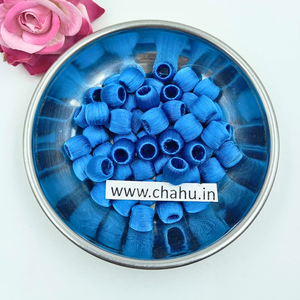 12 mm Sky Blue Silk Thread Bead
