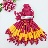 Pink & Yellow Mix Cotton Dori - Pack of 12
