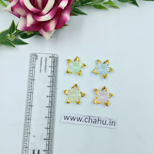 Mix Colour Acrylic Small Flower Beads - 50 Gram