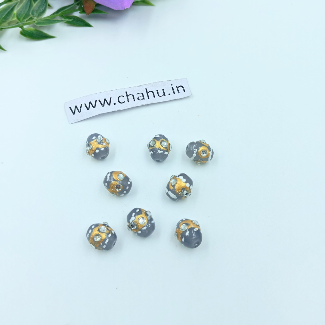 Meenakari Kundan Tumble Beads