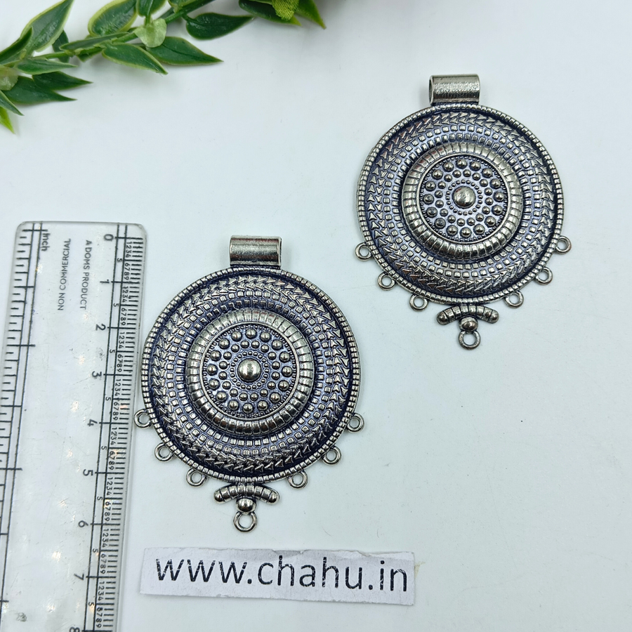 Round Oxidized Pendant - Pack of 5 Pieces