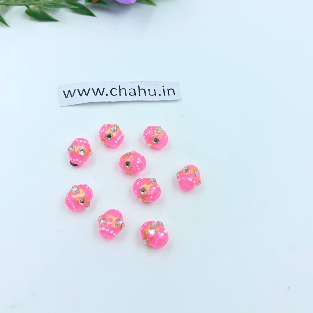 Meenakari Kundan Tumble Beads