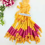 Yellow & Pink Mix Cotton Dori - Pack of 12