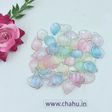 Multi Colour Cocont Leaf Acrylic Beads - 50 Gram