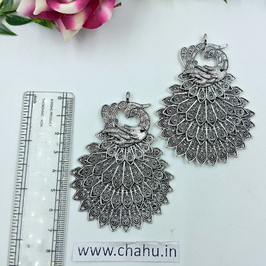 Peacock Oxidized Pendant  - Pack Of 5 Pieces