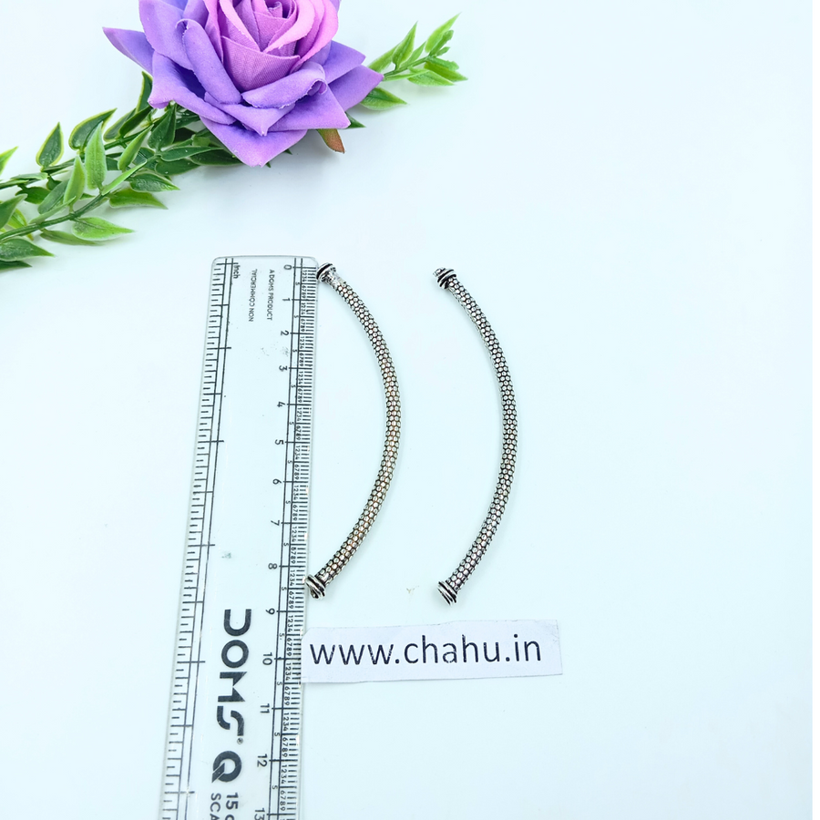 Bend Pipe Tubes/Hollow Necklace Pipe Silver for jewelery Making