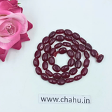 Dark Maroon Oval Beads