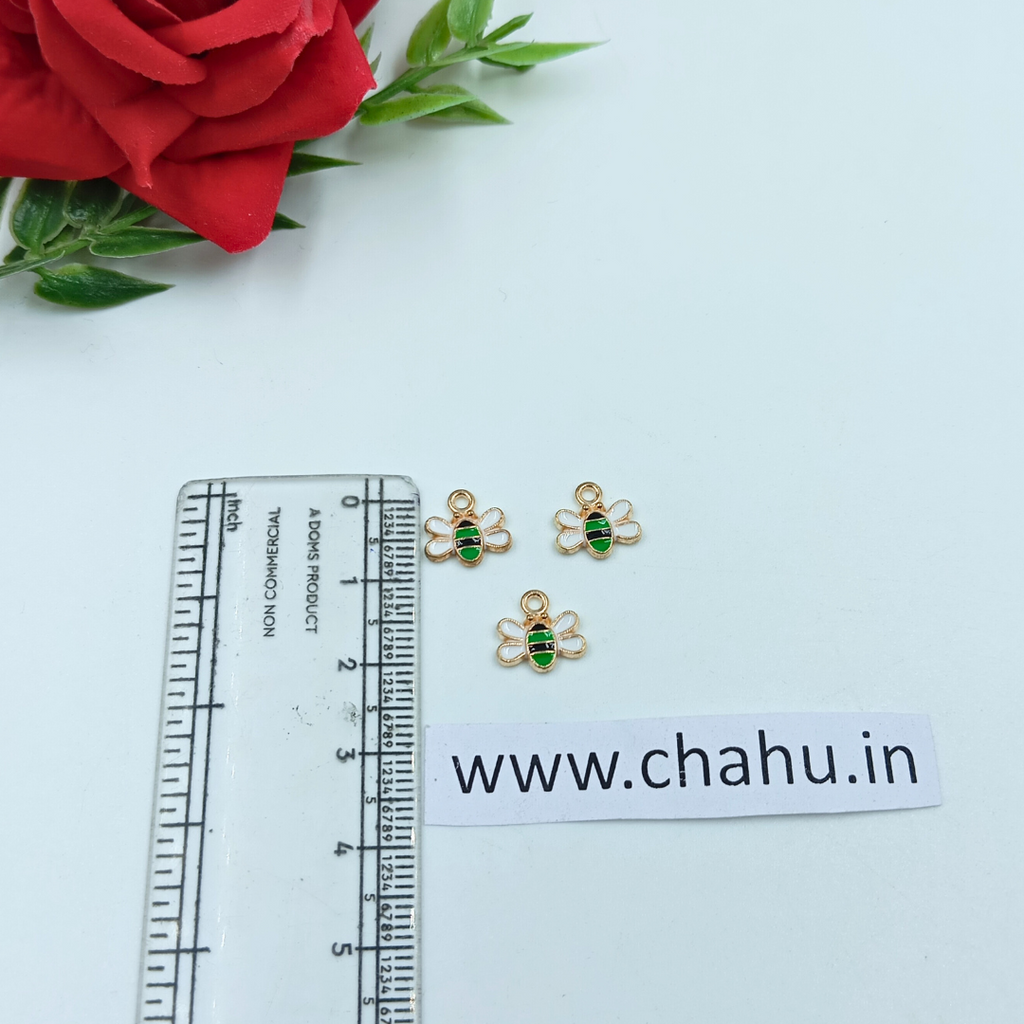 Tiny Bee Charms - 10 Pieces