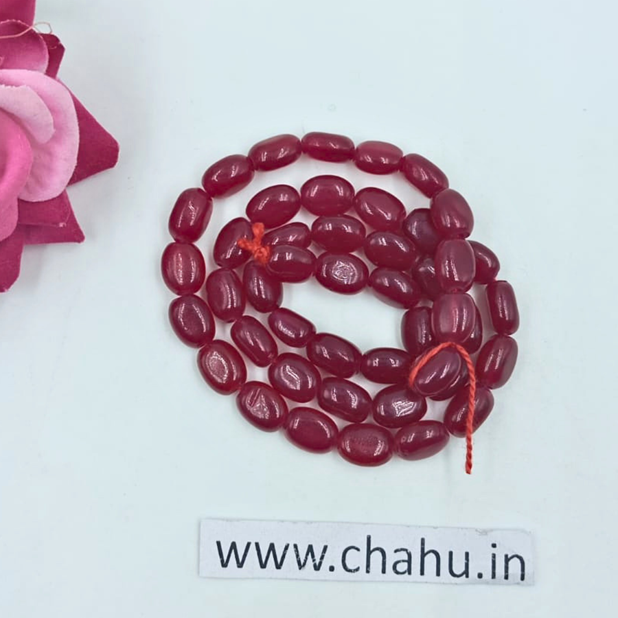 Rani Pink Oval Beads