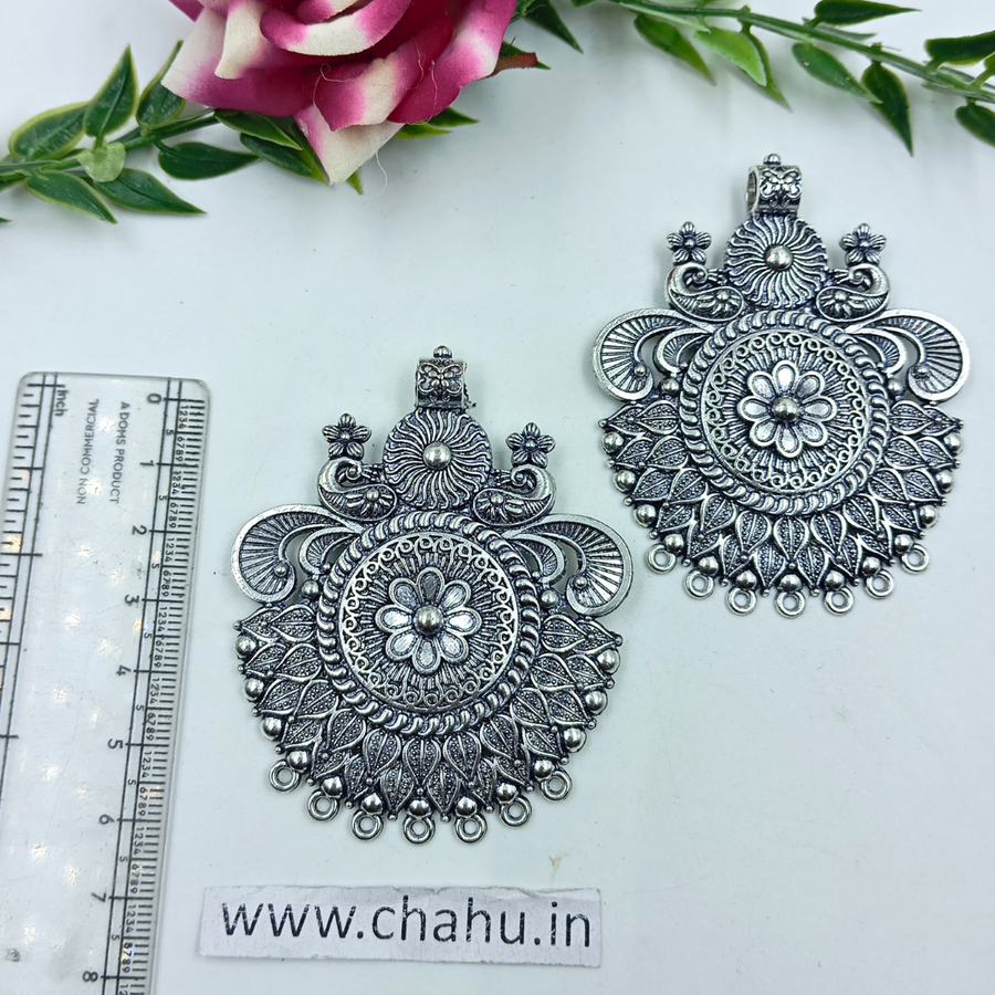 Flower Oxidized Pendant - Pack of 5 Pieces