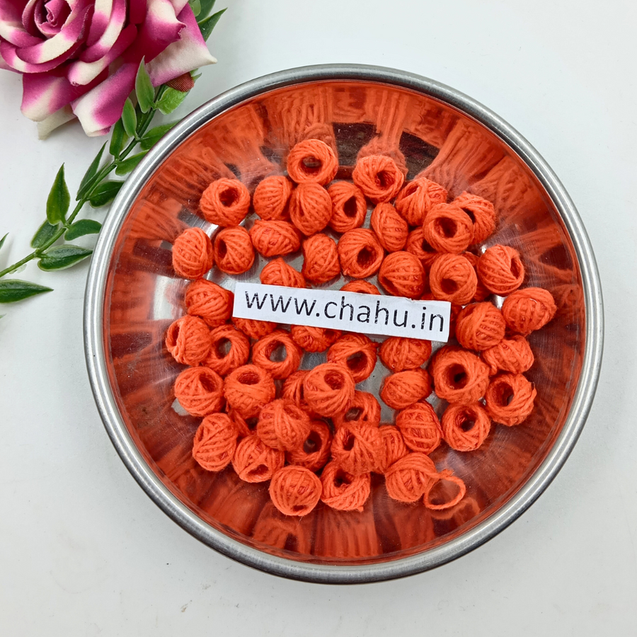 Orenge Cotton Bead