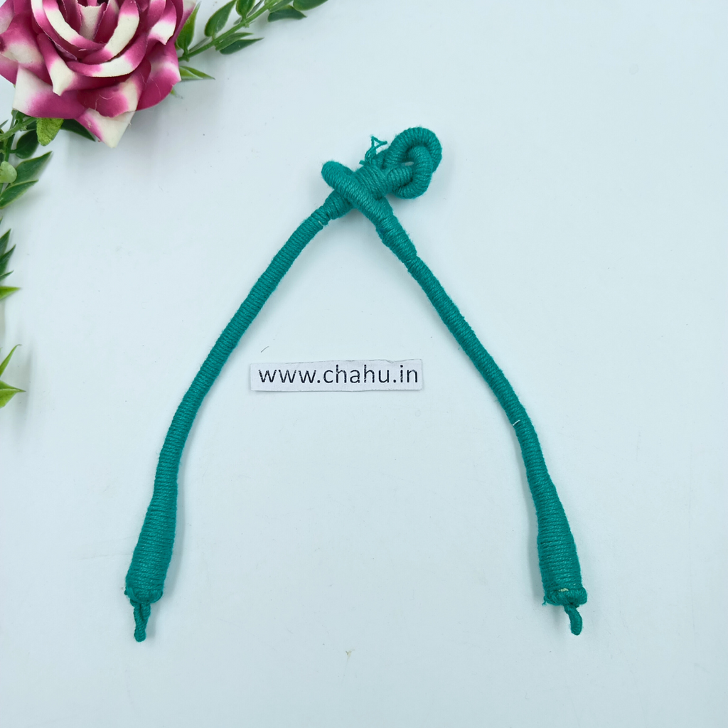 Sky Blue Cotton Thread Nackrope Dori  -  3 Pieces
