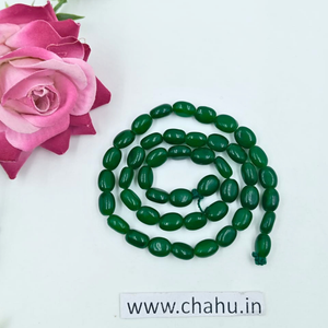 Green Oval Beads