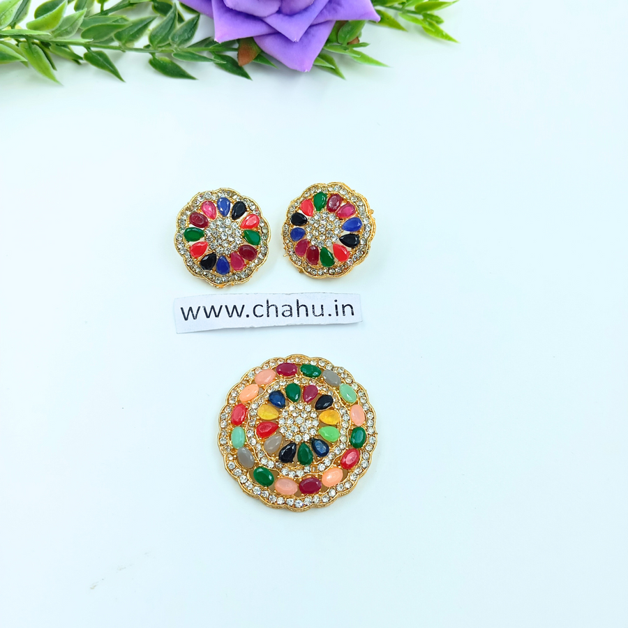 pendent with earrings