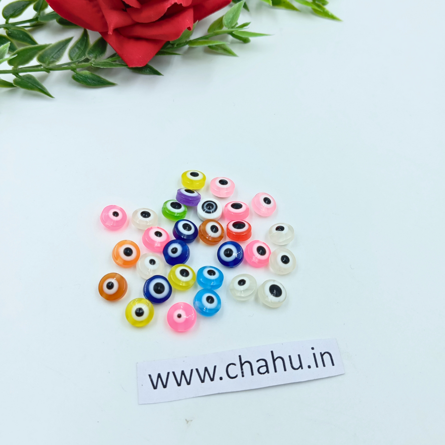 8 mm Multi Eye Acrylic Beads - 100 Gram