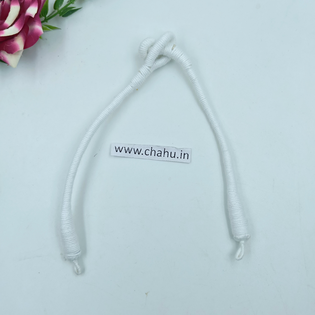 White Cotton Thread Nackrope Dori  -  3 Pieces