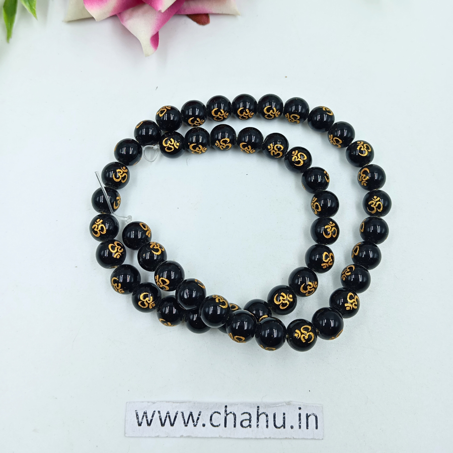 8 mm Om Marble Beads